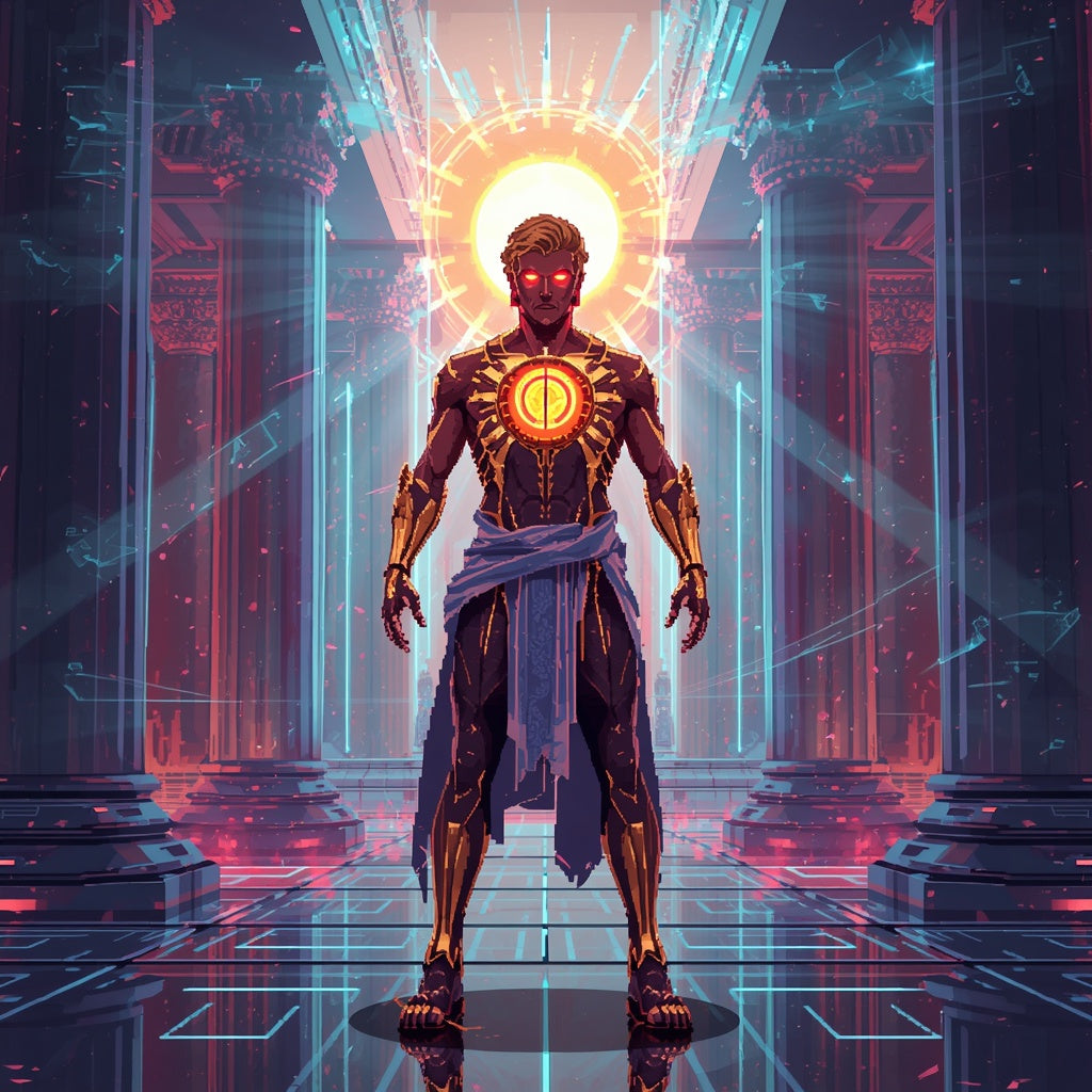 Apollo Neon Light – Arte Pixel Exclusivo