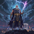 ⚡ Zeus Thunder Reign – Art Pixel Futuriste